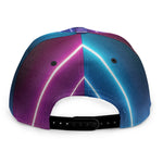 Pink And Teal Tunnel Lights Print Snapback Cap