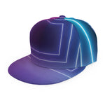 Pink And Teal Tunnel Lights Print Snapback Cap