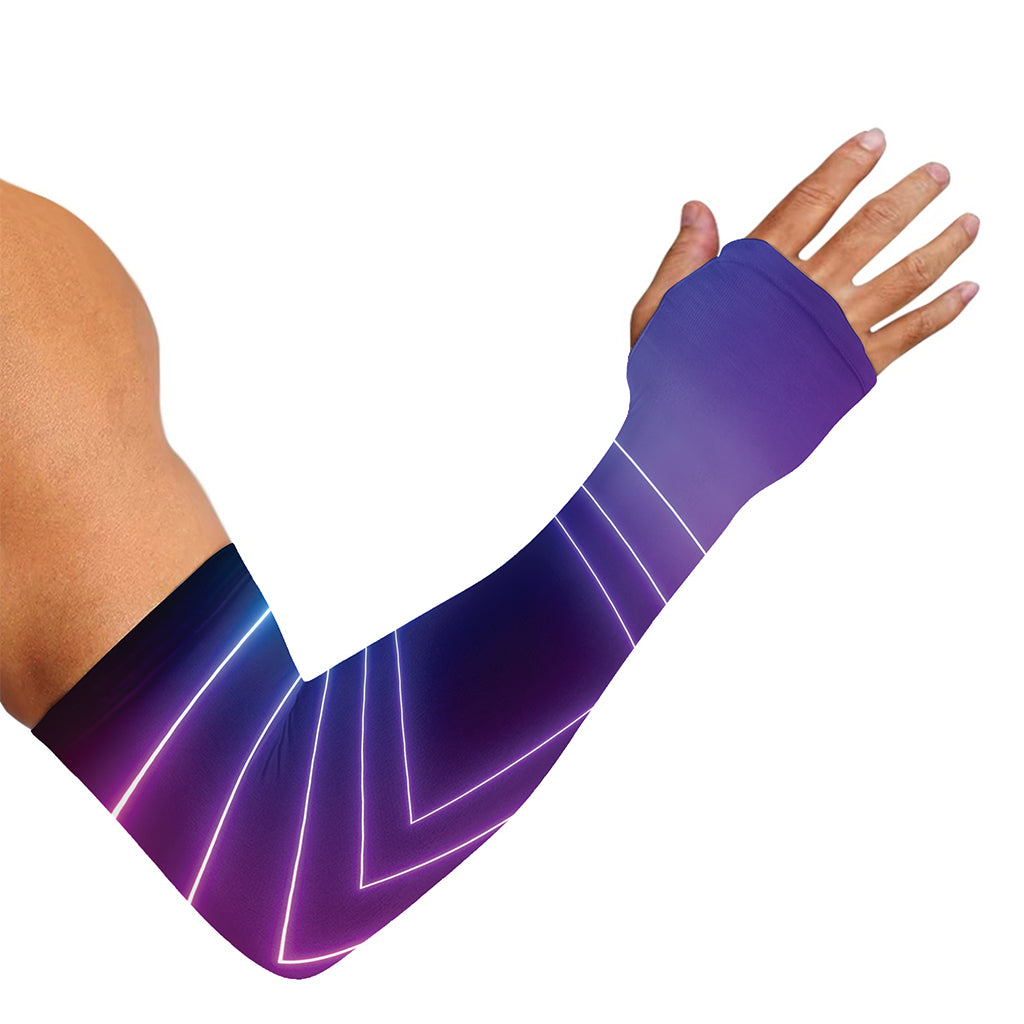 Pink And Teal Tunnel Lights Print Sun Protection Arm Sleeves