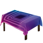 Pink And Teal Tunnel Lights Print Tablecloth