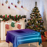 Pink And Teal Tunnel Lights Print Tablecloth