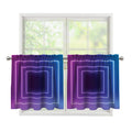 Pink And Teal Tunnel Lights Print Tier Curtains