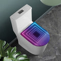 Pink And Teal Tunnel Lights Print Toilet Lid Cover