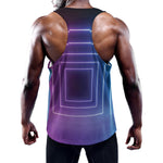 Pink And Teal Tunnel Lights Print Training Tank Top