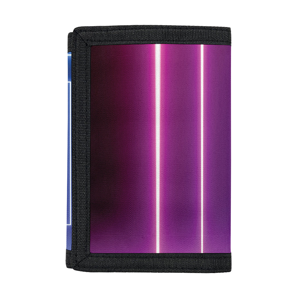 Pink And Teal Tunnel Lights Print Trifold Wallet