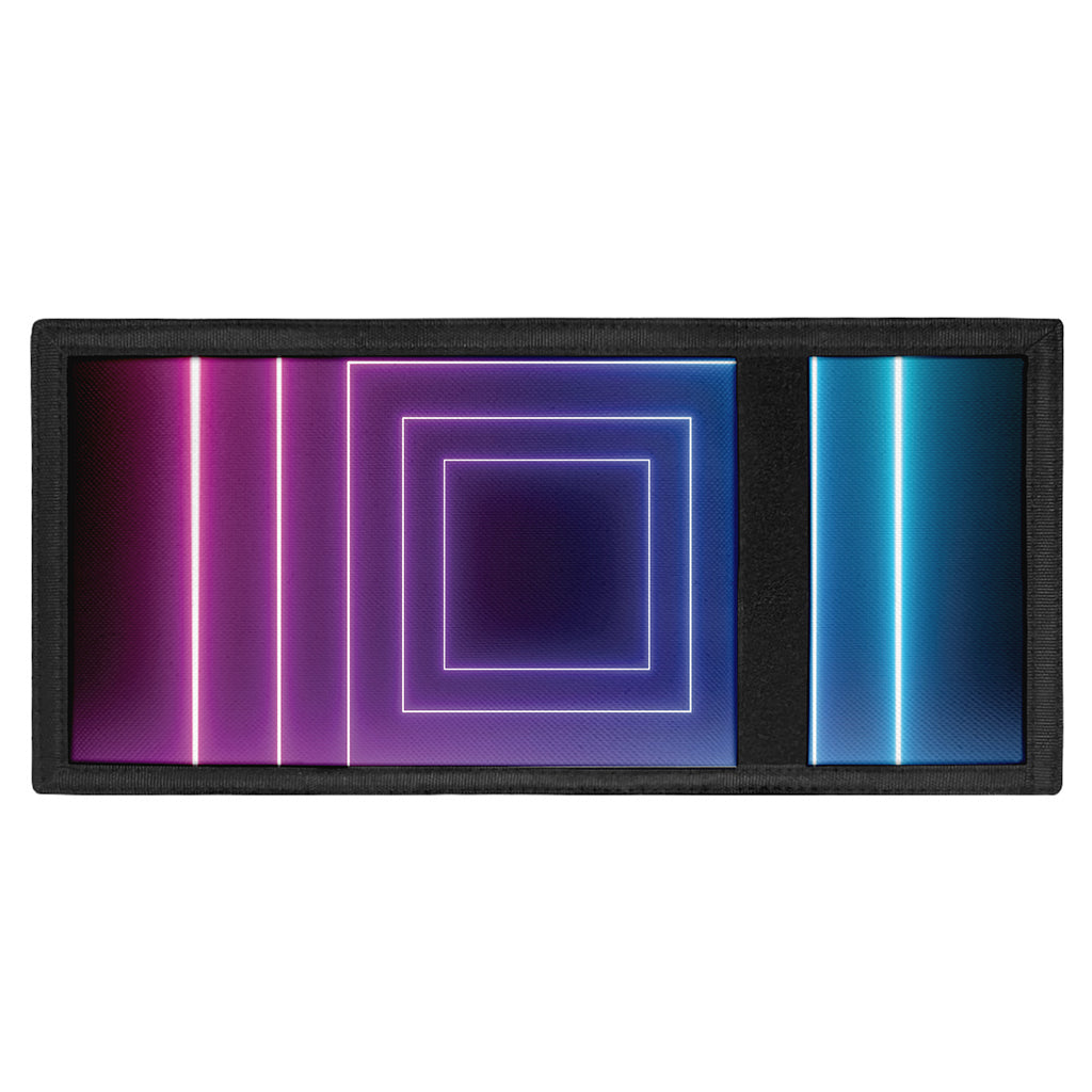Pink And Teal Tunnel Lights Print Trifold Wallet