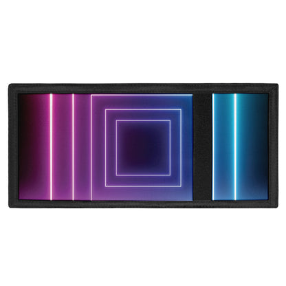 Pink And Teal Tunnel Lights Print Trifold Wallet