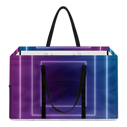Pink And Teal Tunnel Lights Print Utility Tote Bag