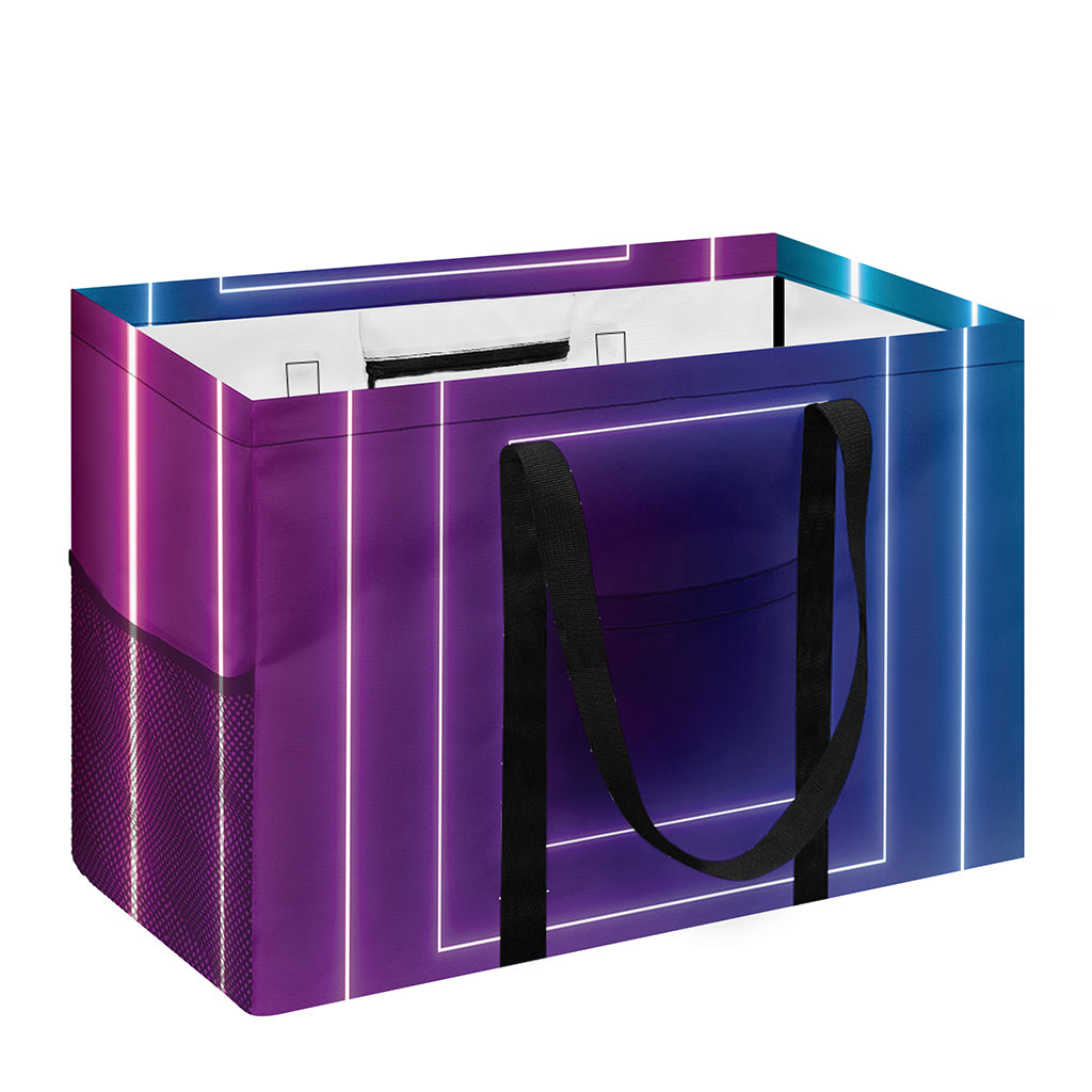 Pink And Teal Tunnel Lights Print Utility Tote Bag