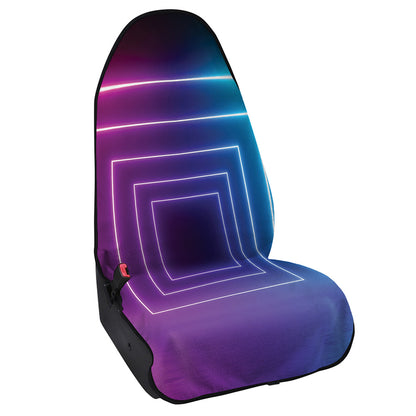 Pink And Teal Tunnel Lights Print Waterproof Car Seat Cover