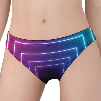 Pink And Teal Tunnel Lights Print Women's Panties