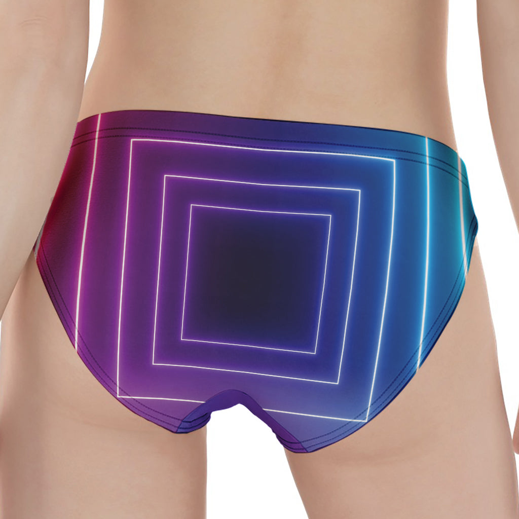 Pink And Teal Tunnel Lights Print Women's Panties