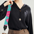 Pink And Teal Watercolor Heart Print Bag Strap