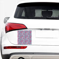 Pink And Teal Watercolor Heart Print Car Sticker