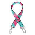 Pink And Teal Watercolor Heart Print Dog Seat Belt