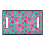 Pink And Teal Watercolor Heart Print Golf Cart Seat Cover