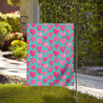 Pink And Teal Watercolor Heart Print House Flag