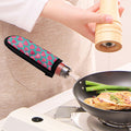 Pink And Teal Watercolor Heart Print Skillet Handle Cover