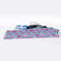 Pink And Teal Watercolor Heart Print Sports Towel