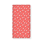 Pink And White Animal Paw Pattern Print Baby Crib Sheet