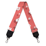 Pink And White Animal Paw Pattern Print Bag Strap