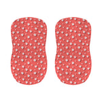 Pink And White Animal Paw Pattern Print Bar Stool Covers