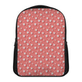 Pink And White Animal Paw Pattern Print Casual Backpack