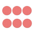 Pink And White Animal Paw Pattern Print Coaster Set