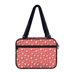 Pink And White Animal Paw Pattern Print Double Strap Bible Bag