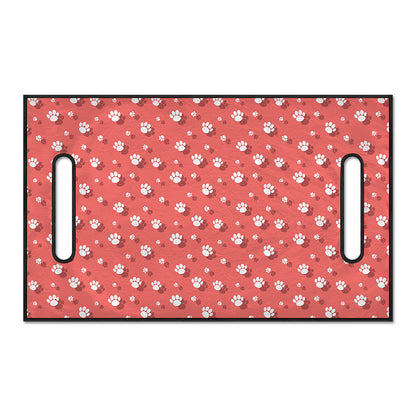 Pink And White Animal Paw Pattern Print Golf Cart Seat Cover