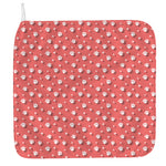 Pink And White Animal Paw Pattern Print Hand Towel