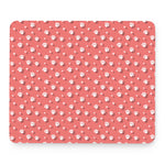 Pink And White Animal Paw Pattern Print Mouse Pad