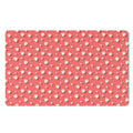 Pink And White Animal Paw Pattern Print Polyester Doormat