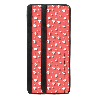 Pink And White Animal Paw Pattern Print Refrigerator Handle Covers