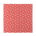 Pink And White Animal Paw Pattern Print Silk Bandana