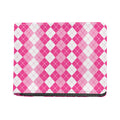 Pink And White Argyle Pattern Print Bifold Wallet