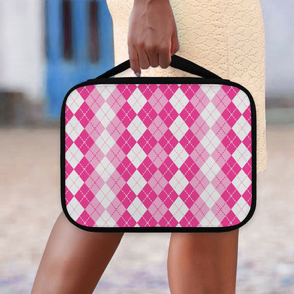 Pink And White Argyle Pattern Print Classic Bible Case
