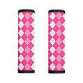 Pink And White Argyle Pattern Print Handle Covers