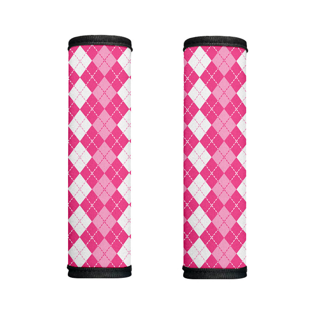 Pink And White Argyle Pattern Print Handle Covers