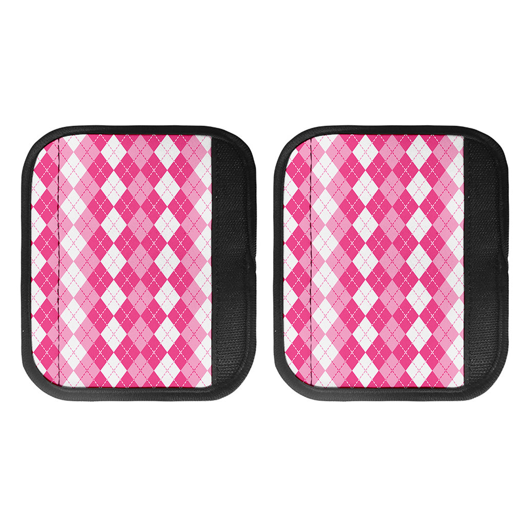 Pink And White Argyle Pattern Print Handle Covers