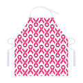Pink And White Breast Cancer Print Adjustable Apron
