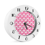 Pink And White Breast Cancer Print Alarm Clock
