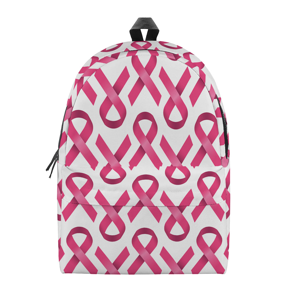 Pink And White Breast Cancer Print Backpack