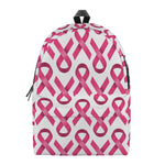 Pink And White Breast Cancer Print Backpack
