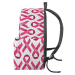 Pink And White Breast Cancer Print Backpack