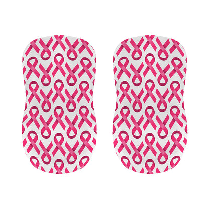 Pink And White Breast Cancer Print Bar Stool Covers