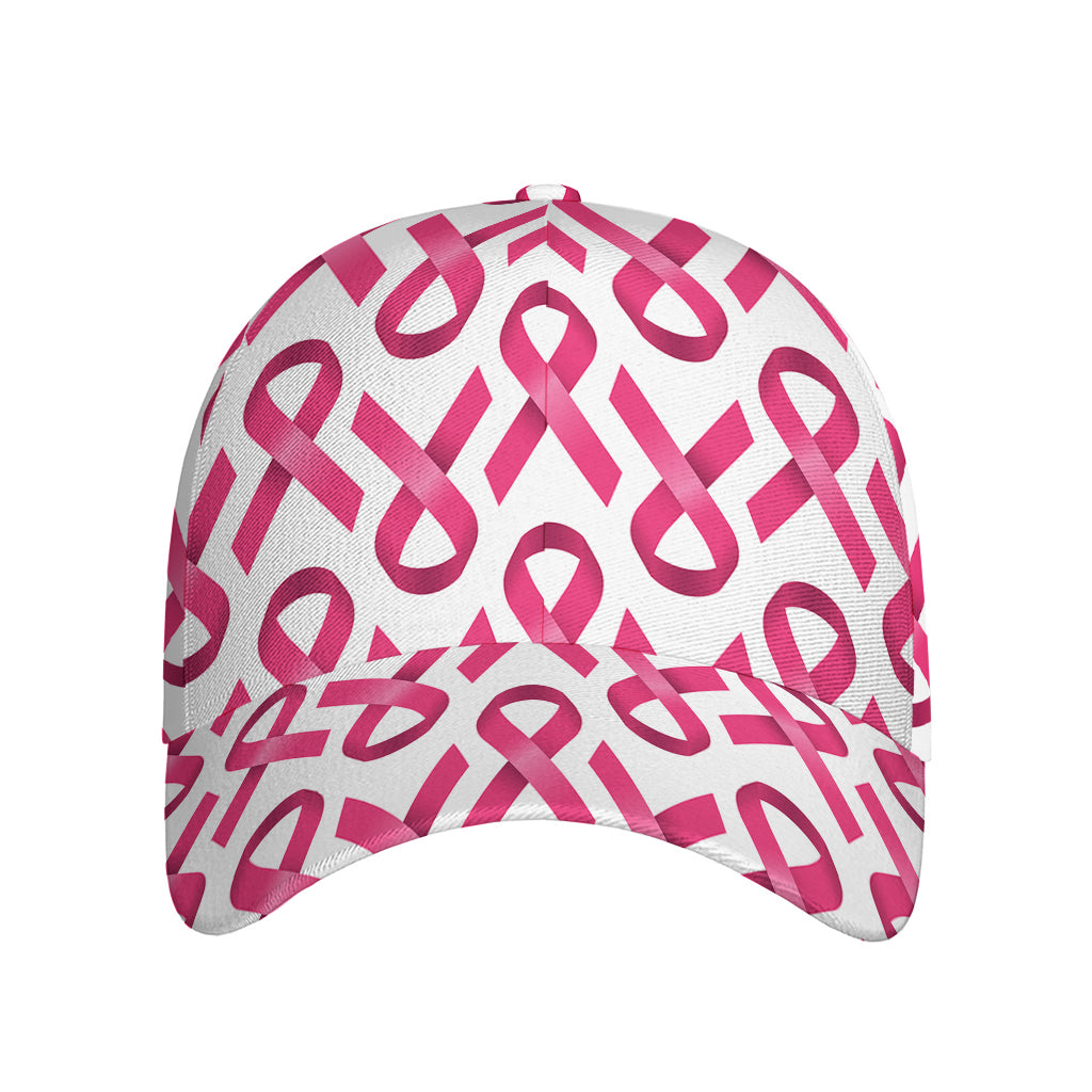 Pink And White Breast Cancer Print Baseball Cap