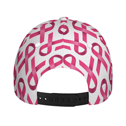 Pink And White Breast Cancer Print Baseball Cap