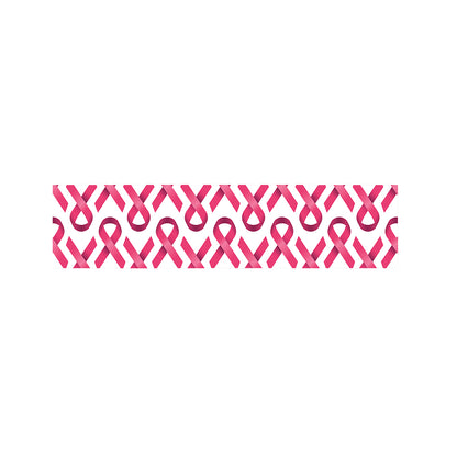 Pink And White Breast Cancer Print Bed Runner