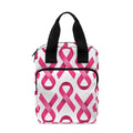 Pink And White Breast Cancer Print Bible Tote Bag